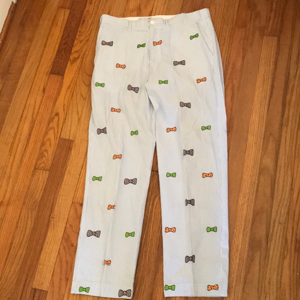 Castaway Nantucket Island Seersucker bow tie pants